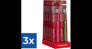 Colgate Tandenborstel  Classic Deep Clean Medium- 1 tandenborstel - Voordeelverpakking 3 stuks