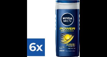 NIVEA Men Douchegel - Power Refresh - Voordeelverpakking 6 x 250 ml