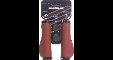Handvatset Edge Leer  incl Lockring - camel brown- 135/135mm  (winkelverpakking)