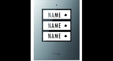 M-E BELL-503-TXS EXTRA Draadloze DEURBELDRUKKER - 3x drukknop - groot bereik - zilver - 41306