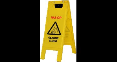 Waarschuwingsbord gladde vloer - Pas op glad