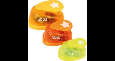 Artemio 3 ponsen ster - 1,6 cm, 2,5 cm, 3,8 cm - Voor kinderen