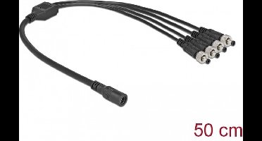 DC Splitter -kabel 5,5 x 2,1 mm 1 x vrouwelijk tot 4 x mannelijk schroefbaar