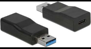 Omvormer USB 3.2 Gen 2 Type-A mannelijk naar USB Type-C Vrouw actief zwart