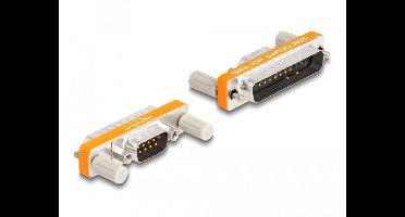 Adapter d-sub 9 pin mannelijk met moeren tot d-sub 25 pin mannelijk met schroeven