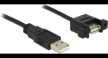 Delock USB 2.0 A Male naar USB 2.0 A Female - 1 m
