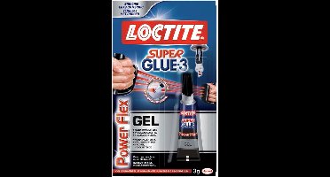 Secondelijm Loctite Powerflex GEL tube 3 gram op blister | 12 stuks
