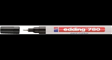 Permanente markeerstift Edding 780 Zwart 0,8 mm (10 Stuks)