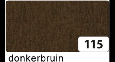 Crêpepapier Folia 250x50cm nr115 donkerbruin | 10 stuks