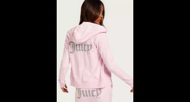 Juicy Couture Caviar robertson diamante track top with pants Cherry blossom L/M