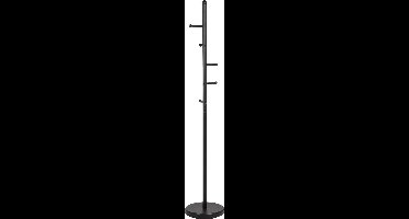 Staande kapstok Preston staal met 6 haken - zwart - Actona - Hal & berging - Zwart - Metaal - Hal & berging -