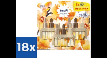 Ambi Pur Electric Navulling 3volution  Vanille Magnolia 3 x 20 ml - Voordeelverpakking 18 stuks