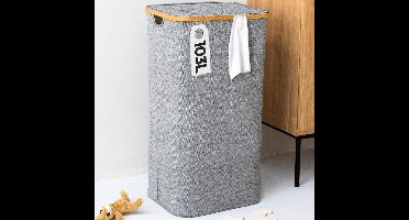 Gadgy Wasmand met Deksel - Opvouwbaar - 103 liter - Wasbox met Uitneembare Waszak - Wasmanden - Laundry Basket - Grijs