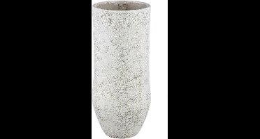 PTMD Bloempot Dorin - 20x20x45 cm - Cement - Wit