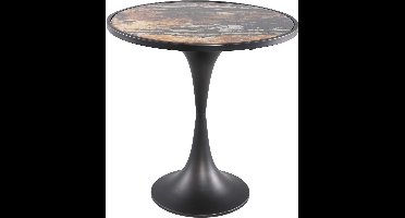 PTMD Laiko Ronde Bijzettafel - H45 x Ø45 cm - Metaal - Bruin