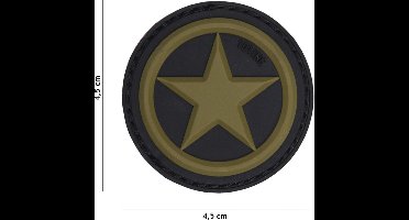 101 Inc Embleem 3D Pvc Usa Star Groen 18063