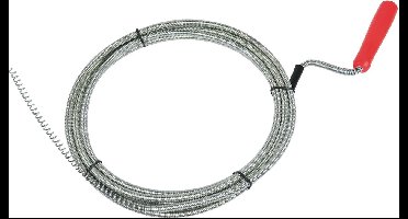 Bruder Mannesmann Rioolveer gootsteenontstopper - metaal - 3 meter - dia 6 mm - ontstoppingsveer