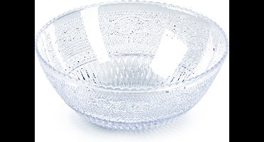 PlasticForte Schaaltje - kristal stijl - kommetje - 1x - kunststof - D13,5 x H5 cm