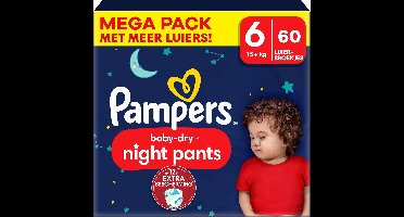 Pampers - Baby Dry Night Pants - Maat 6 - Mega Pack - 60 stuks - 15+ KG