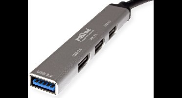 ROLINE USB 3.2 Gen 1 hub, 4-voudig, type C aansluitkabel
