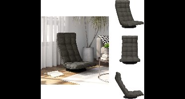 vidaXL - Vloerstoel - draaibaar - stof - donkergrijs