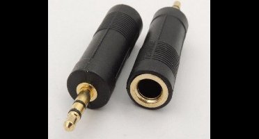 3.5MM STEREO TO 6.35MM JACK ADAPTOR GOLD PLATED