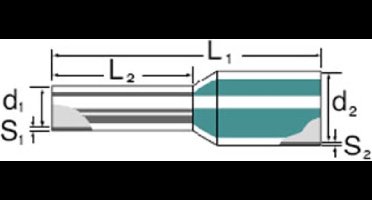 Weidmüller 9019400000 Adereindhulzen 0.5 mm² Deels geïsoleerd Wit 500 stuk(s)