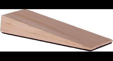 Deltafix Deurwig - hout - anti-slip - 12 x 2 cm - deurstopper