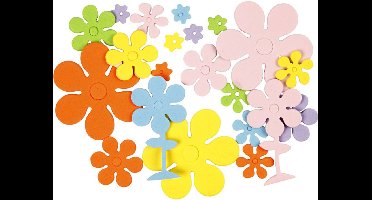 CC EVA Foam Bloemen Multigekleurd 10-60mm 100 stuks