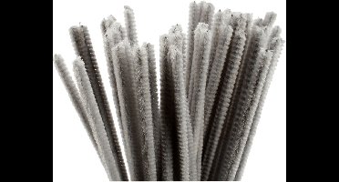 CC Chenilledraad 6 mm Grijs 50 stuks