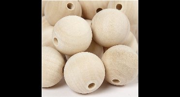 Creativ Company Houten Kralen 30 mm Naturel 50 stuks