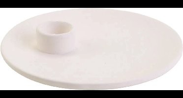 Creativ Company Terracotta Kaarsenbord 11 cm Wit 12 stuks