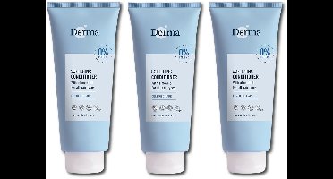 Derma Eco Family - Conditioner - 3 x 350ml - Parfumvrij - AllergyCertified - met Amandelolie en Glycerine