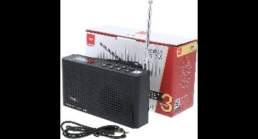 RED Opticum TON2 portable internet/FM radio (zwart) - oplaadbaar - met Bluetooth