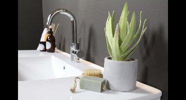 Basic Comfort 39 badmeubelset met spiegelkast, wastafelonderkast met grepen, 2 lades en porseleinen wastafel met 1 kraangat 60 x 39 cm, scotch oak