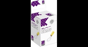 TRU COMPONENTS T2010C295 Ringkabelschoen Dwarsdoorsnede (max.): 6.0 mm² Schachtdiameter: 6.4 mm Deels geïsoleerd Geel 1