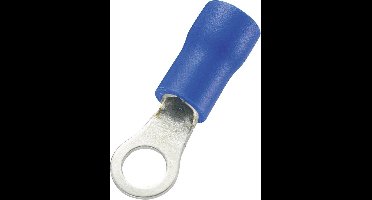 TRU COMPONENTS 746542 Ringkabelschoen Dwarsdoorsnede (max.): 2.50 mm² Schachtdiameter: 4.2 mm Deels geïsoleerd Blauw 10