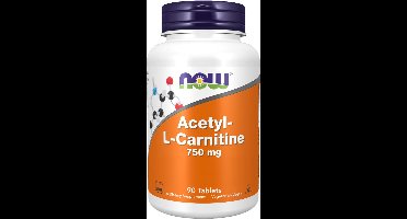 Now Foods Voedingssupplementen Acetyl L Carnitine, 750 mg (90 Tablets) - Now Foods