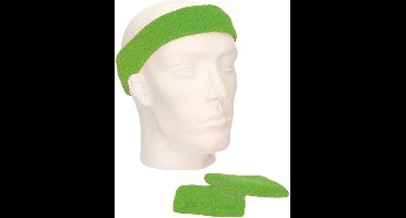 New Age Devi - "Lime zweetbandjes -Set: Pols- & Hoofdzweetbandjes"