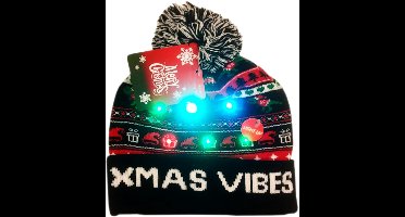 Kerstmuts - Xmas vibes - Met licht
