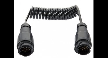 Spiraalkabel 13-polig 13 pin aangesloten 3m