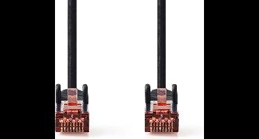 Nedis CAT6 Netwerkkabel - RJ45 Male - RJ45 Male - S/FTP - 30.0 m - Rond - LSZH - Zwart - Label