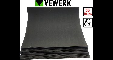 50 Vellen waterproof schuurpapier korrel 400