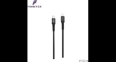 FoneTex 3m USB-C To 8 Pin Kabel - Voor iPhone/iPad - Data Kabel - 60W