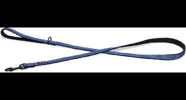 Beeztees Parinca Premium - Hondenriem - Nylon - Blauw - 180 cm x 20 mm