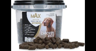 Max Adult Kip & Rijst - Hondenvoer - Droogvoer - Geperste Hondenbrokken - Glutenvrij - Met Dog Mobility & Dog Parex - 400 Gram