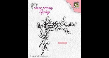 SPCS009 Clear Stamps Spring "Corner with willow catkins"