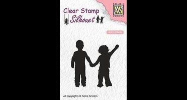 SIL051 Clear stamps silhouette Childrs play close friends