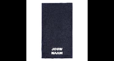 Strandlaken met naam zwart 100x200cm