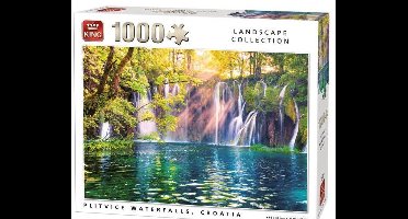 King Puzzel 1000 Stukjes Plitvice Watervallen - King - Legpuzzel (68 x 49 cm)